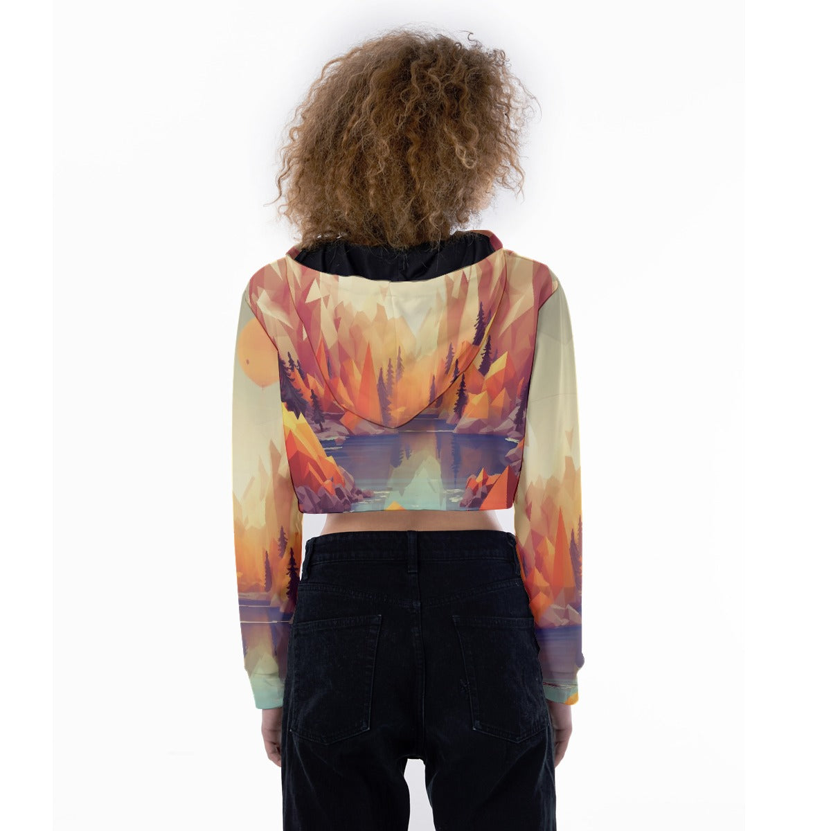 All-Over Print Women's Crop Top Hoodie