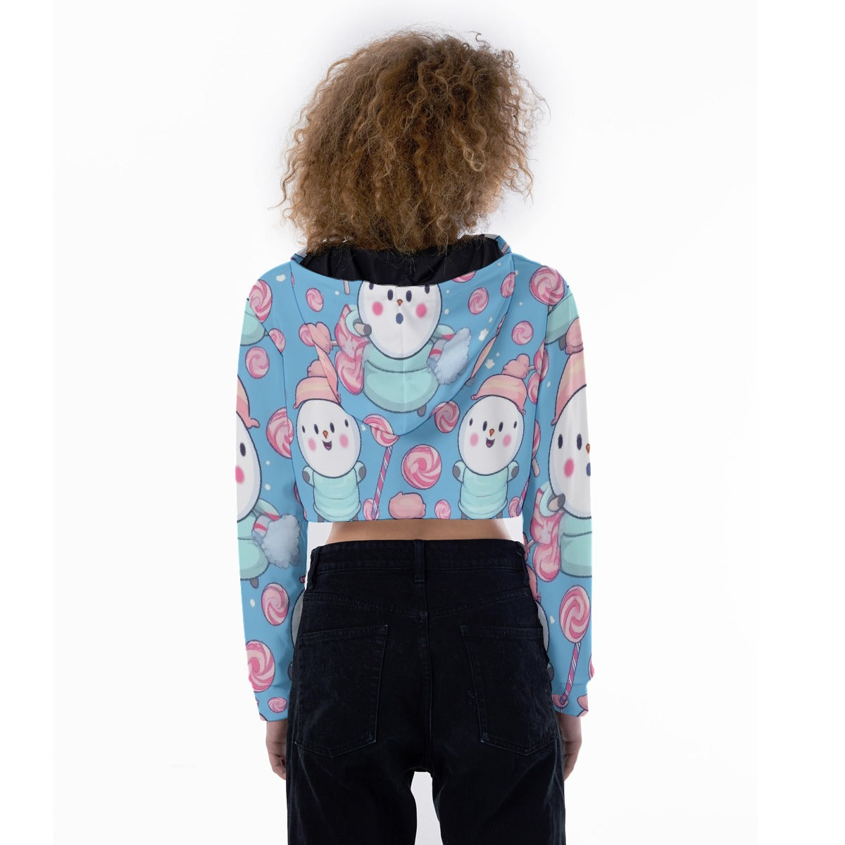 All-Over Print Women's Crop Top Hoodie