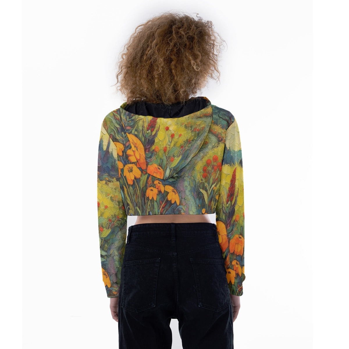 All-Over Print Women's Crop Top Hoodie
