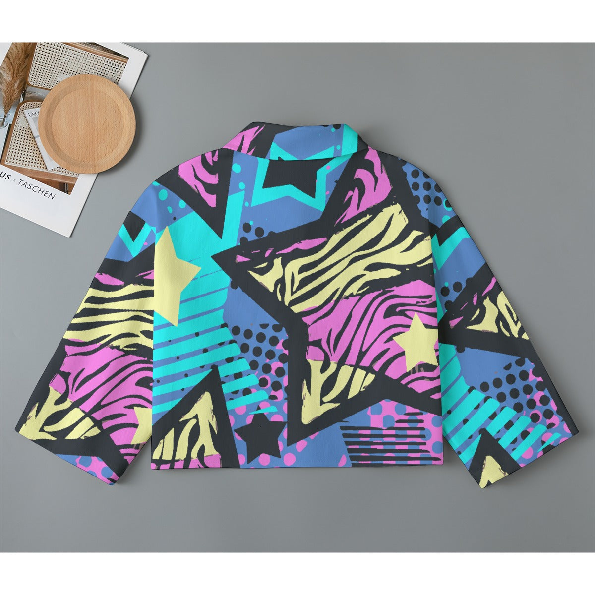 All-Over Print Women's Cropped Jacket | 245GSM Cotton