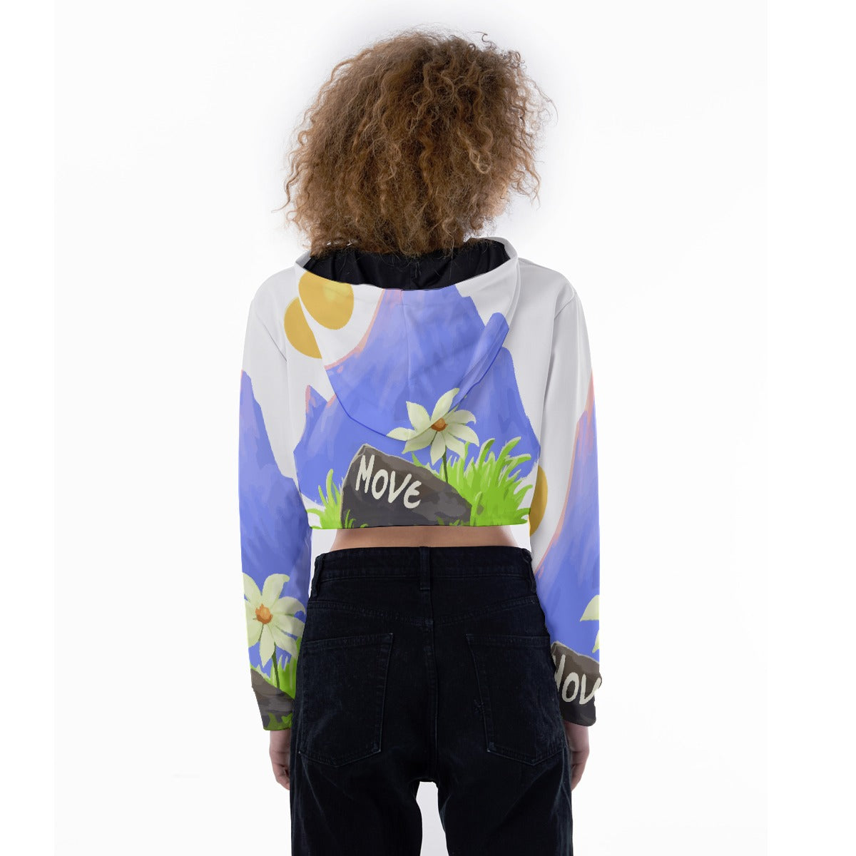All-Over Print Women's Crop Top Hoodie