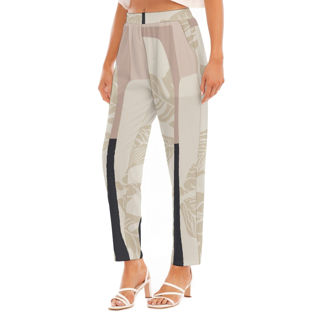 All-Over Print Women's Loose Straight-leg Pants
