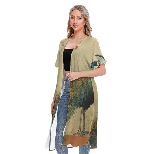 All-Over Print Women's Short Sleeve Cardigan
