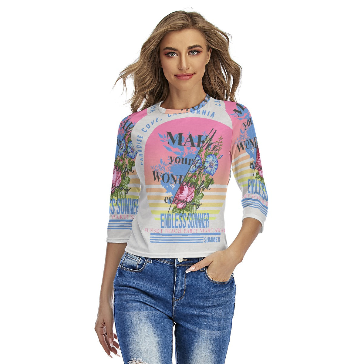 All-Over Print Women's Raglan Sleeves T-shirts