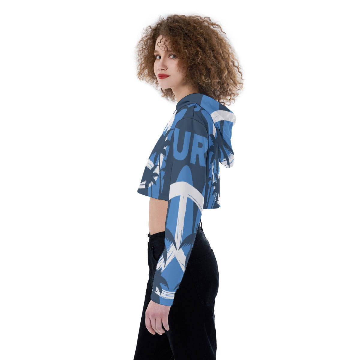 All-Over Print Women's Crop Top Hoodie