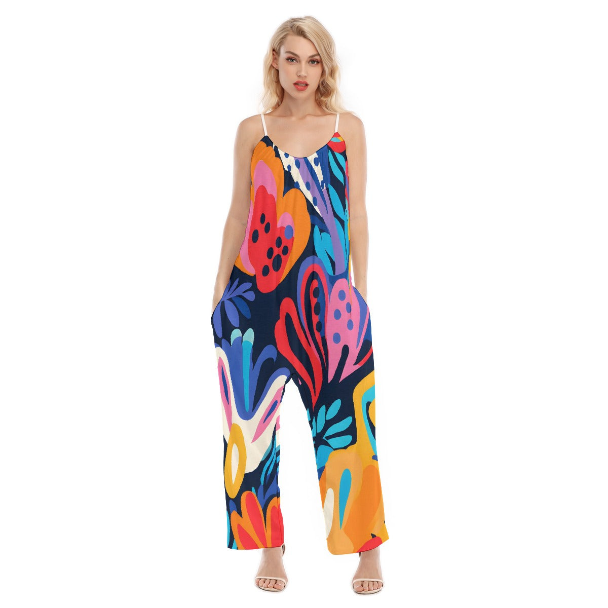 All-Over Print Women's Loose Cami Jumpsuit