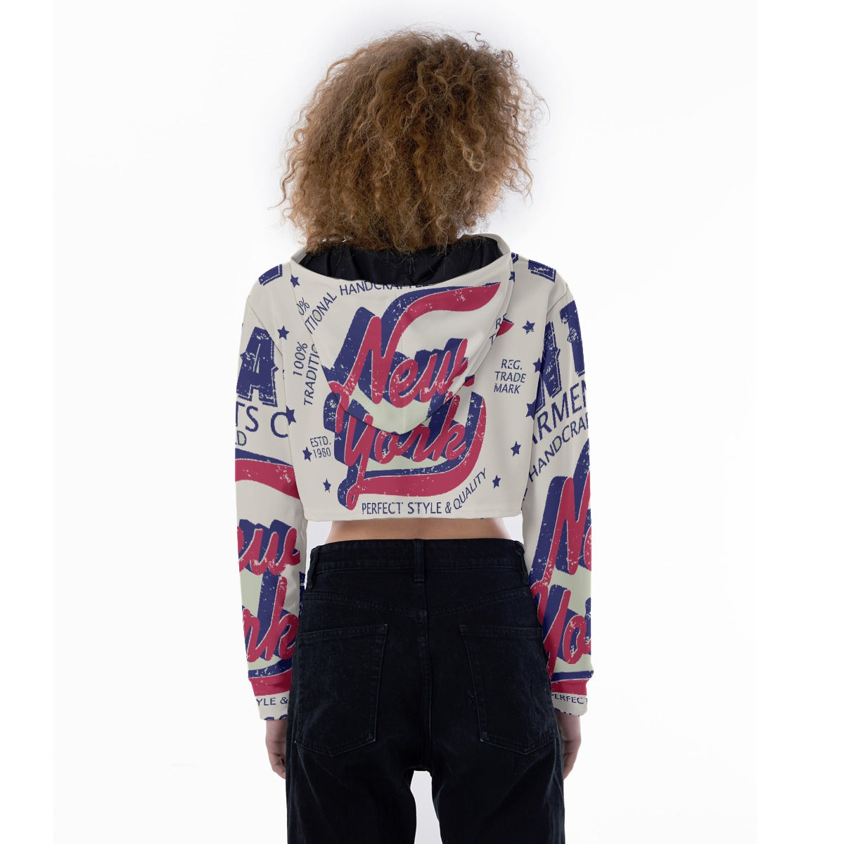 All-Over Print Women's Crop Top Hoodie