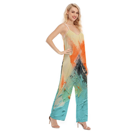 All-Over Print Women's Loose Cami Jumpsuit