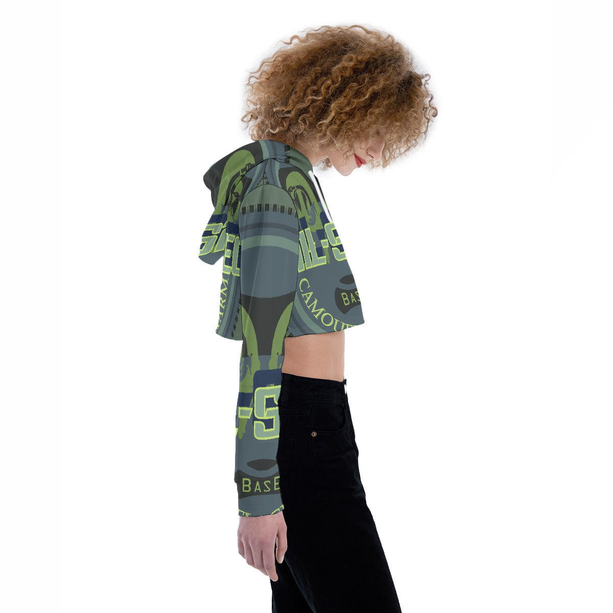 All-Over Print Women's Crop Top Hoodie
