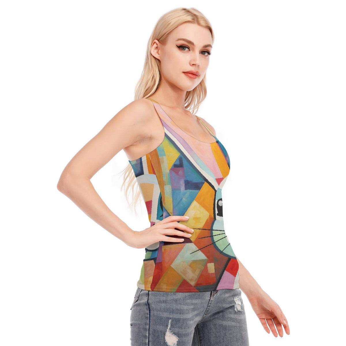 All-Over Print Women's Racer Vest | 190GSM Cotton