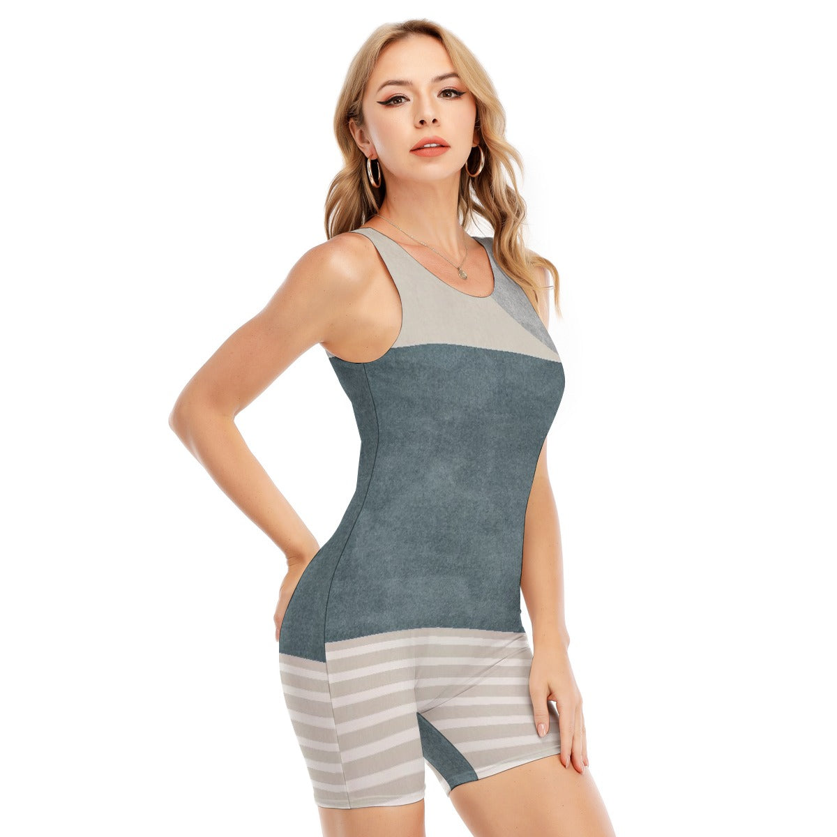 All-Over Print Women's Sleeveless One-piece Swimsuit
