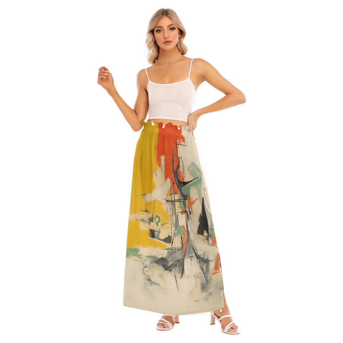 All-Over Print Women's Side Split Skirt