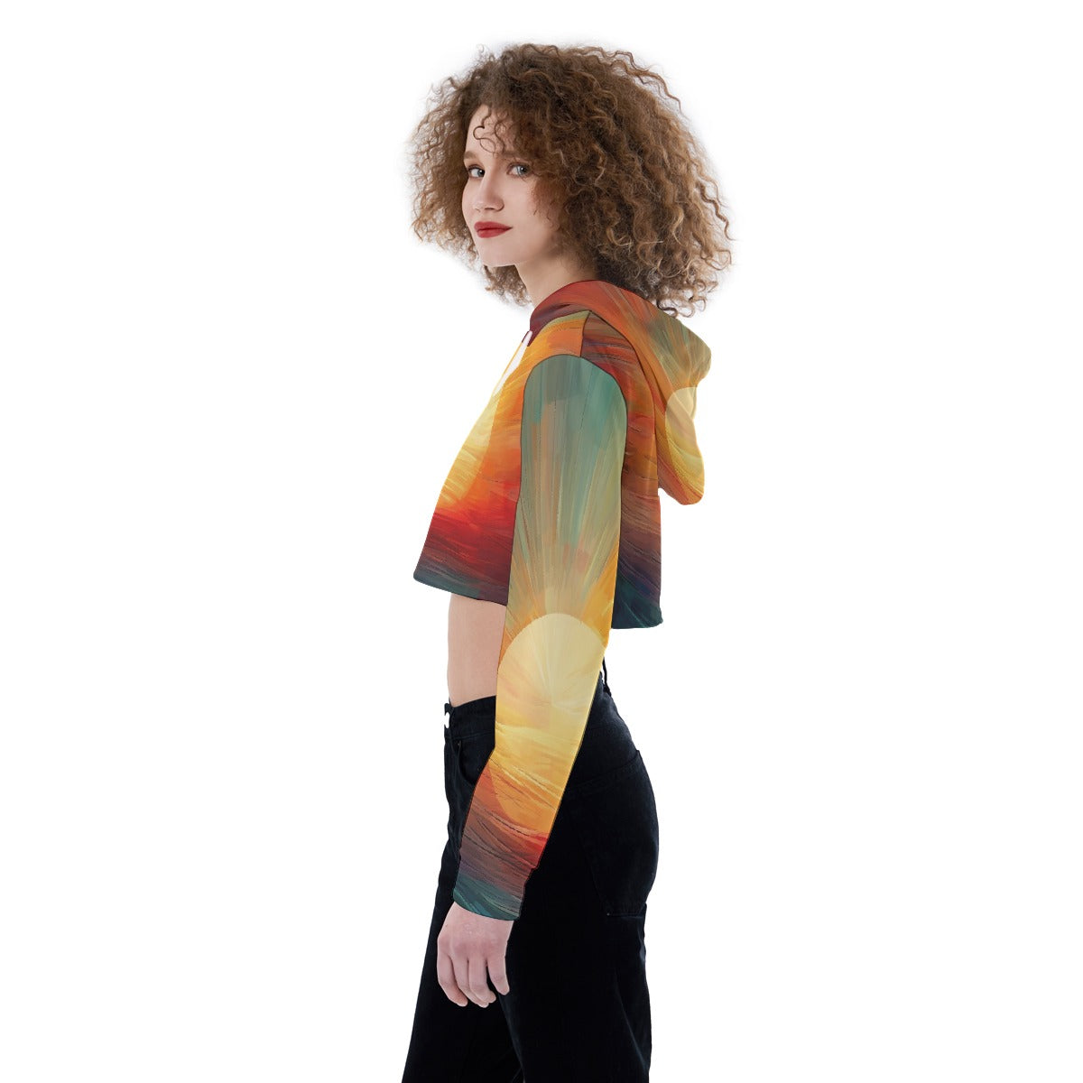 All-Over Print Women's Crop Top Hoodie