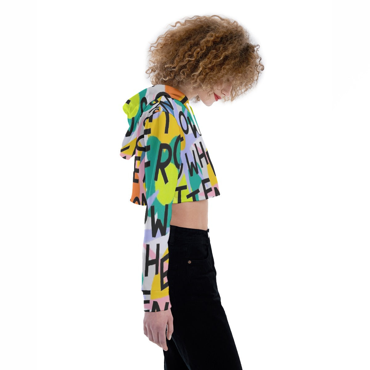 All-Over Print Women's Crop Top Hoodie