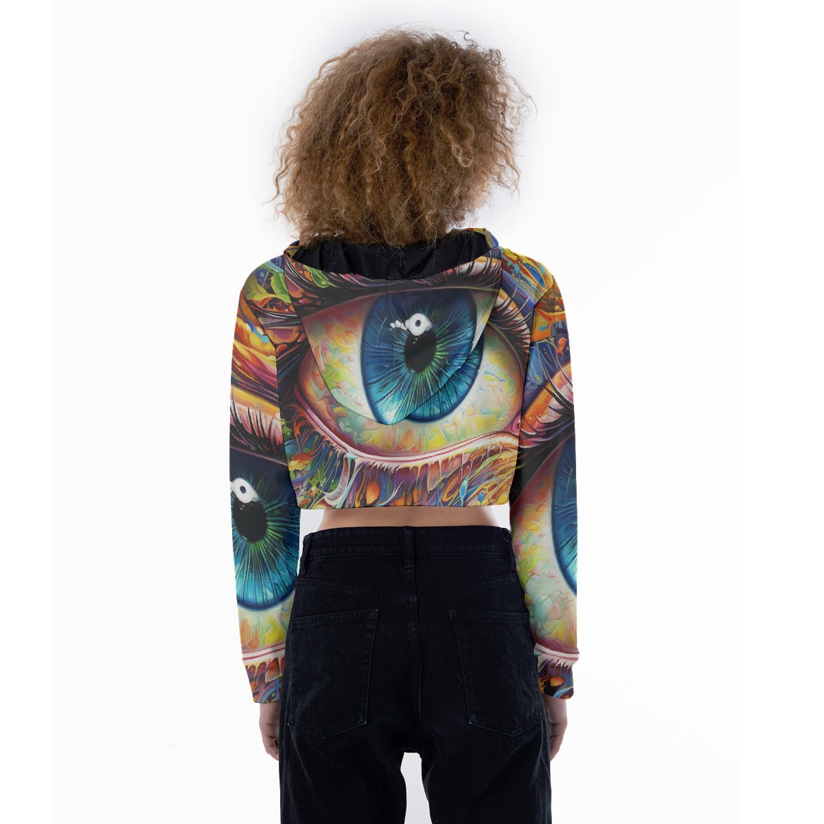 All-Over Print Women's Crop Top Hoodie