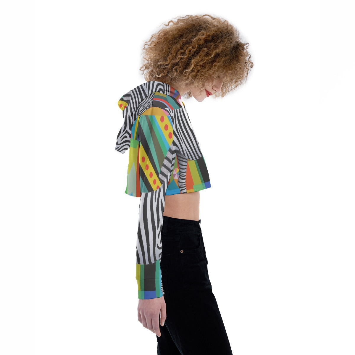 All-Over Print Women's Crop Top Hoodie