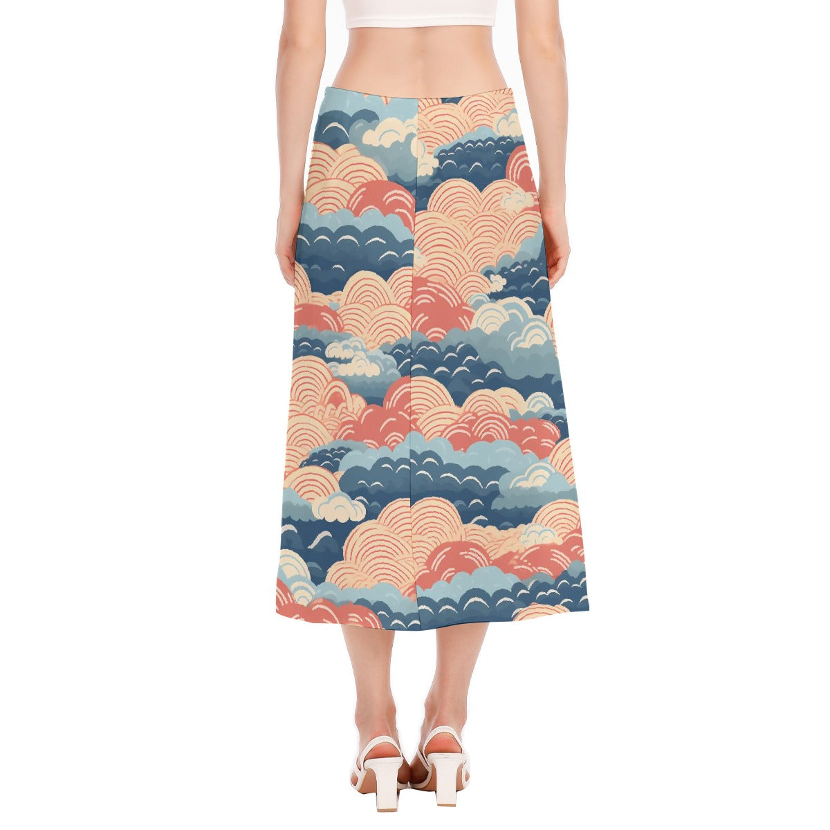 All-Over Print Women's High Slit Long Skirt