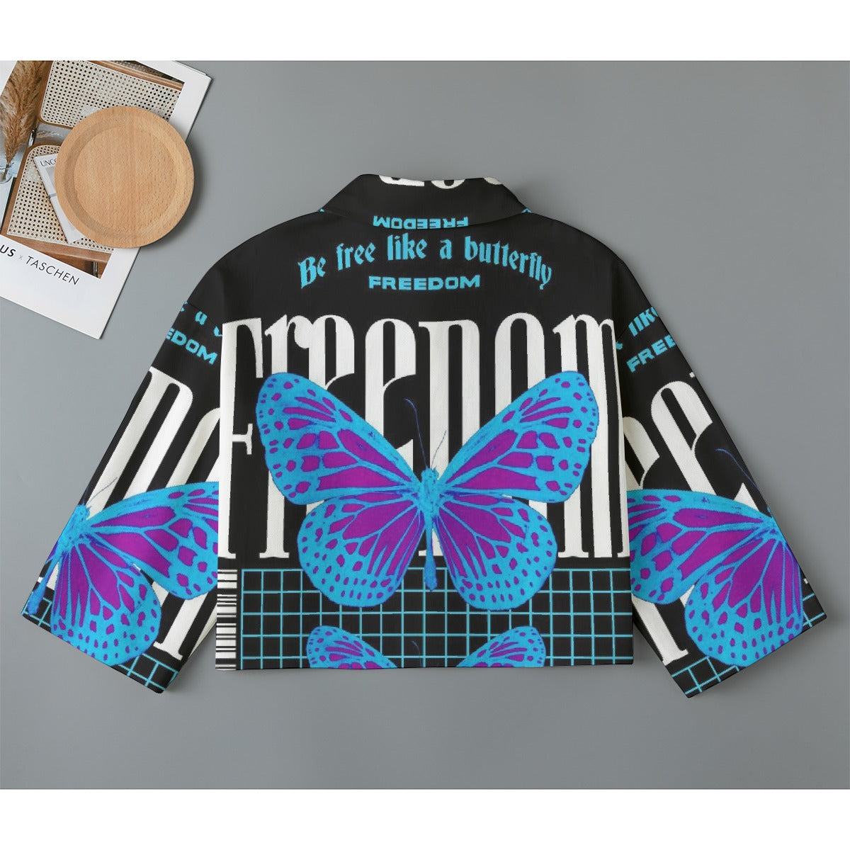 All-Over Print Women's Cropped Jacket | 245GSM Cotton