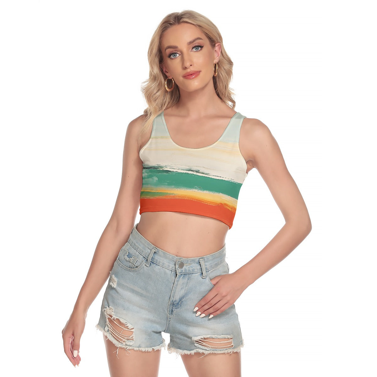 All-Over Print Women's Sport Crop Tank Top