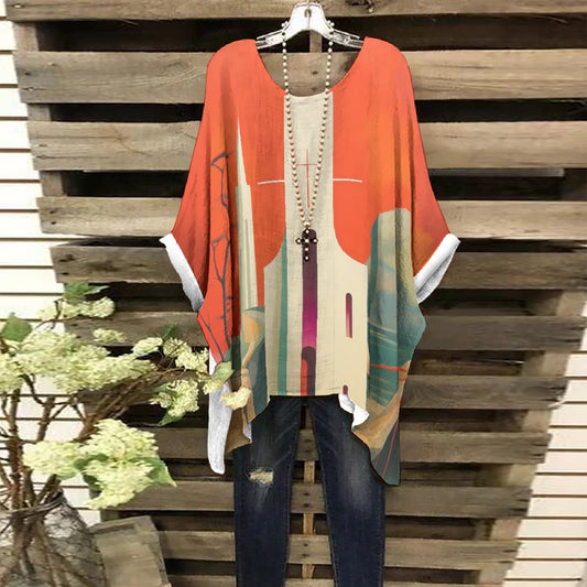 All-Over Print Women's Bat Sleeve Shirt