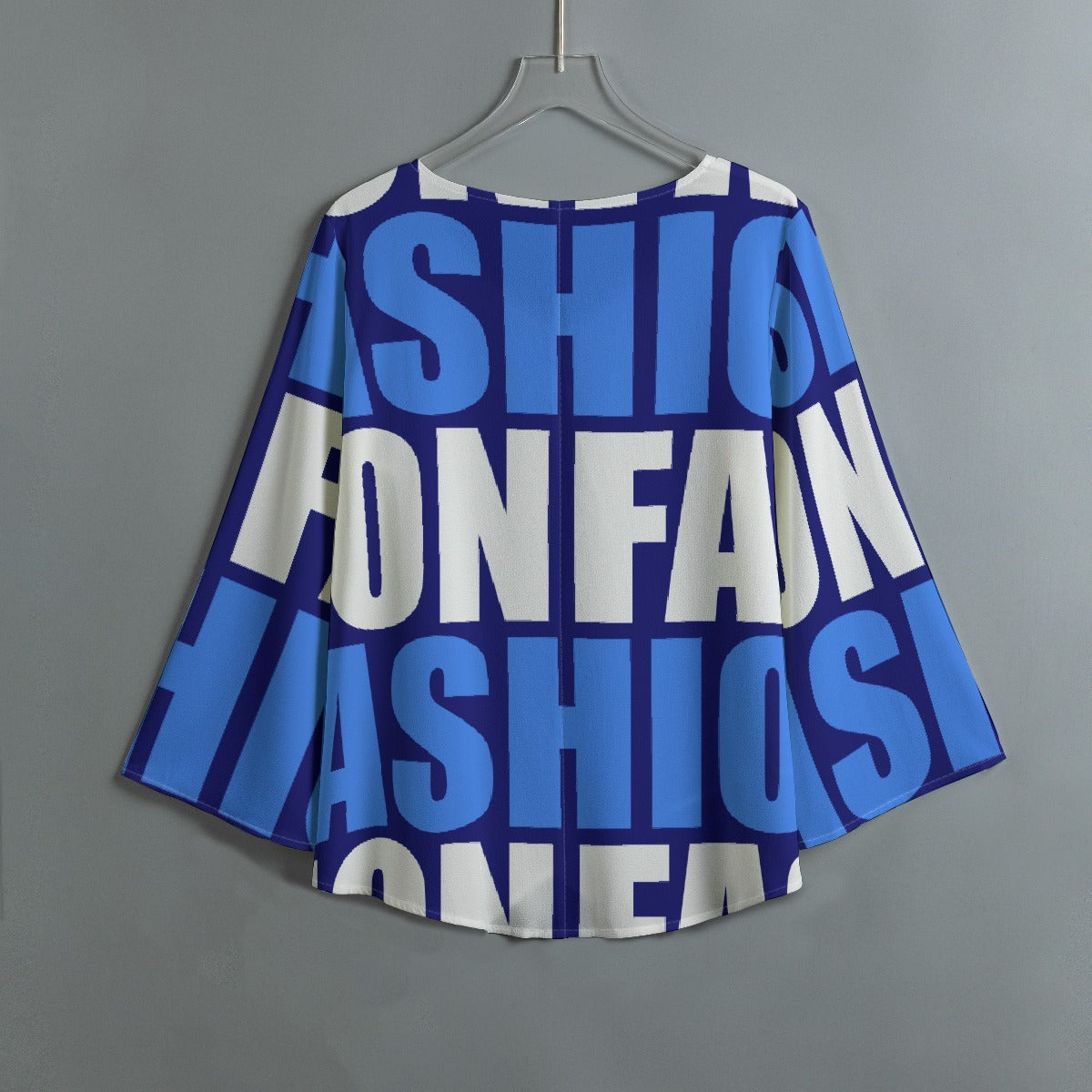 All-Over Print Women's V-neck T-shirt With Irregular Hem