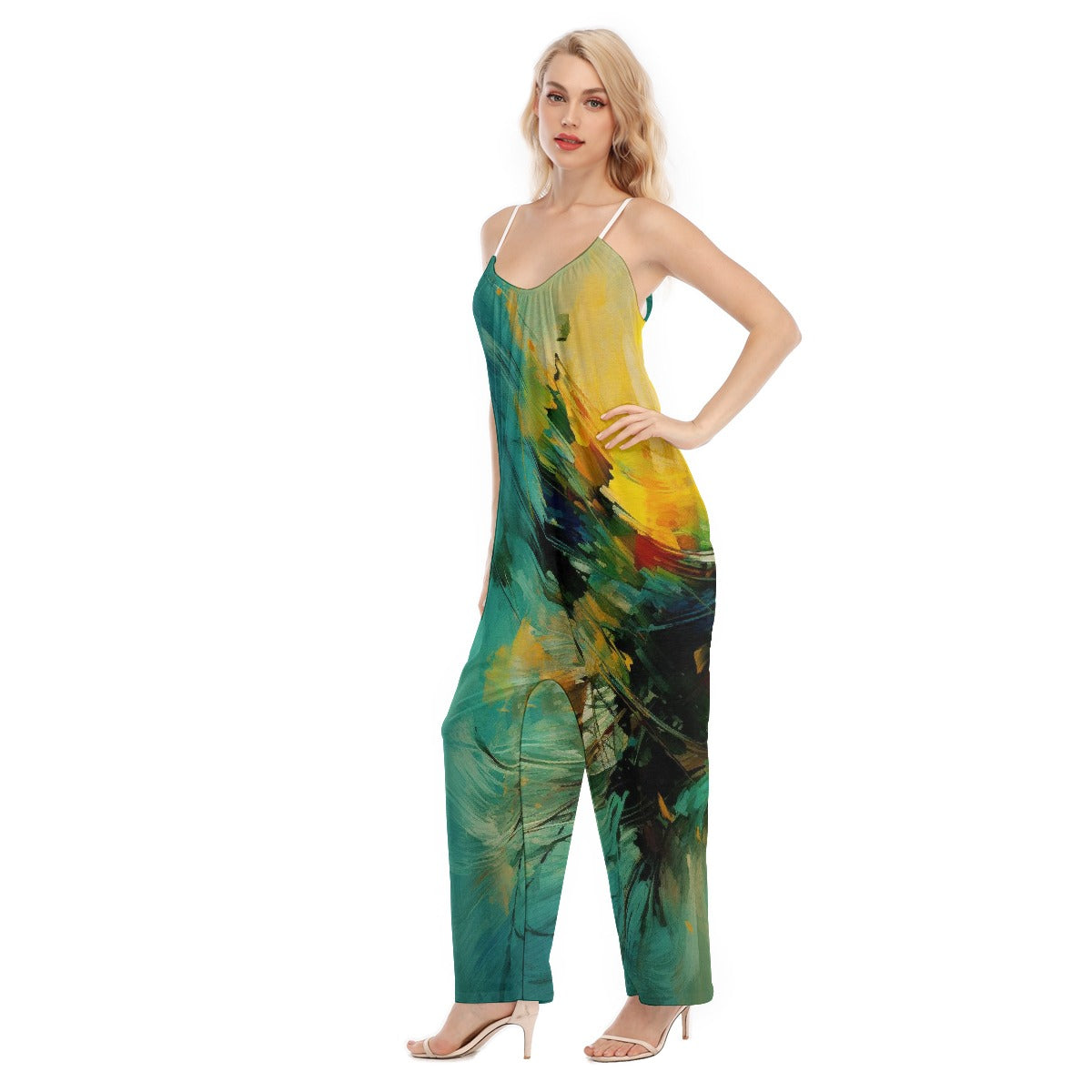 All-Over Print Women's Loose Cami Jumpsuit
