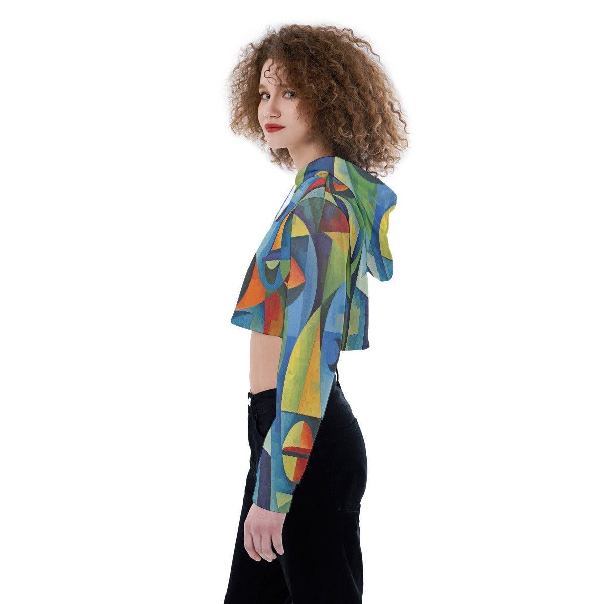 All-Over Print Women's Crop Top Hoodie