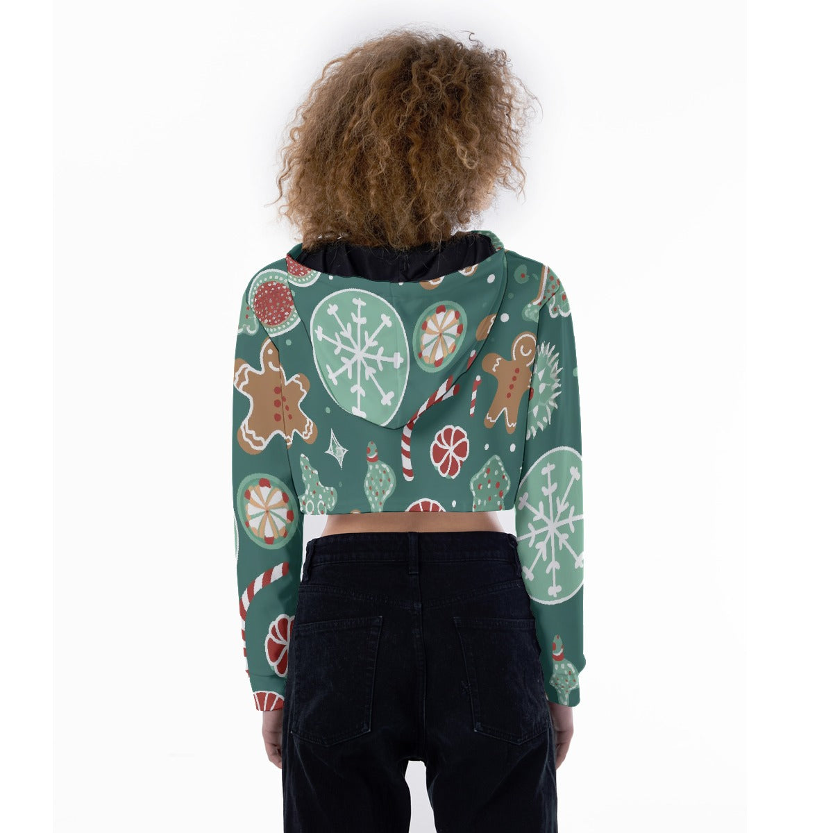 All-Over Print Women's Crop Top Hoodie