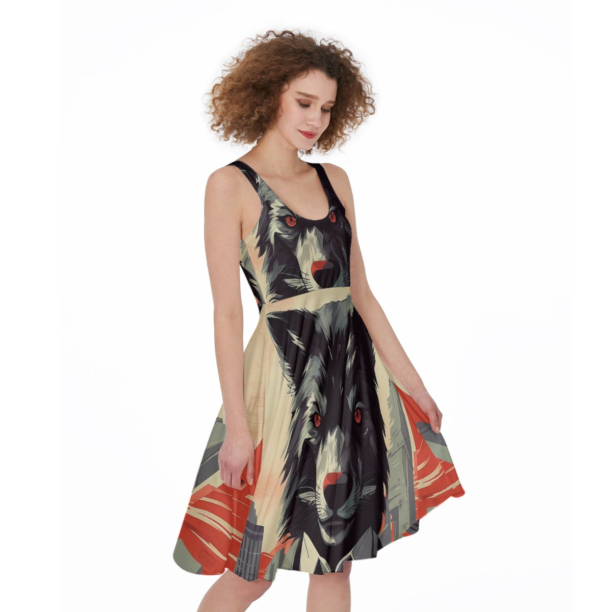 All-Over Print Women's Sleeveless Dress