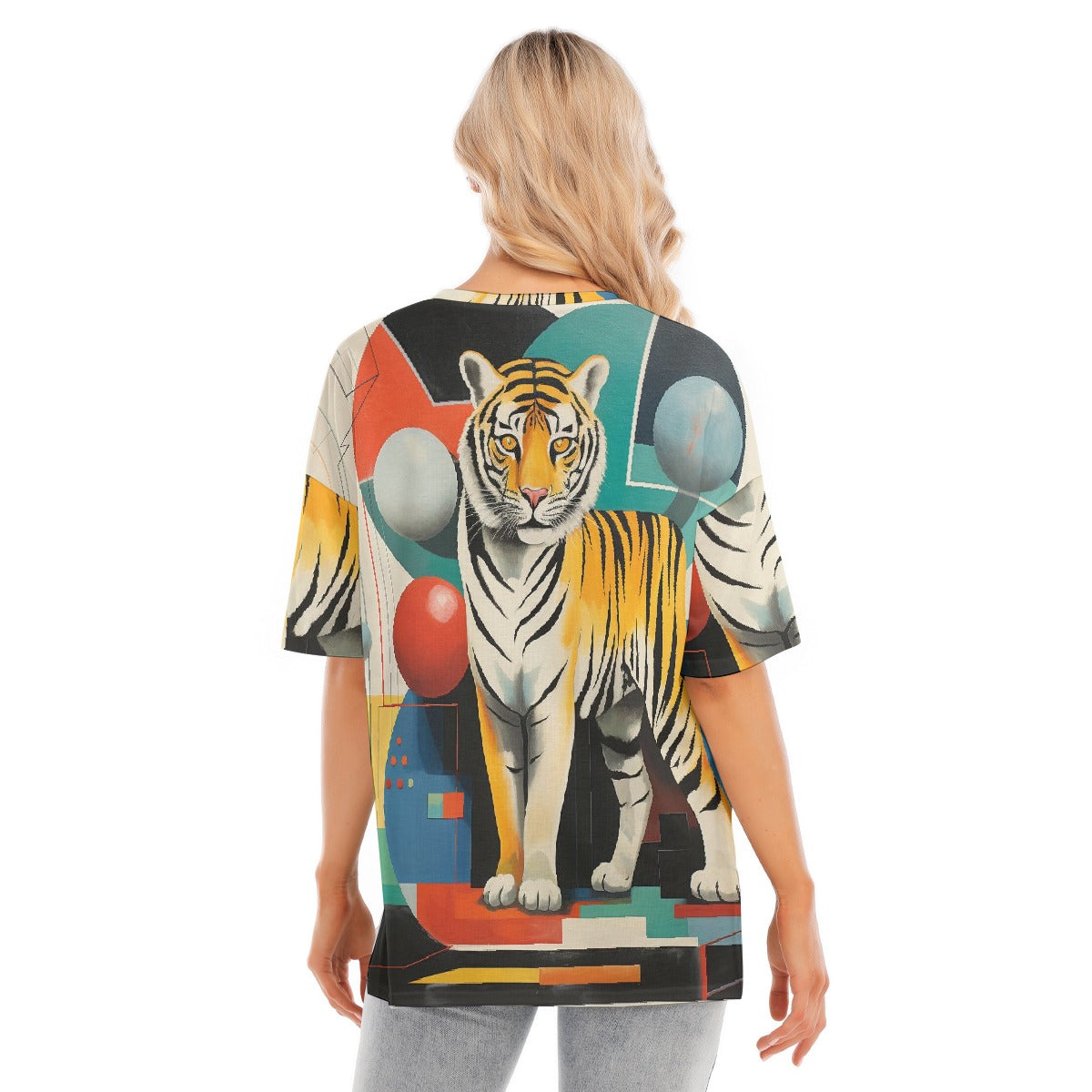 All-Over Print Women's Short Sleeves T-shirt With Hem Split