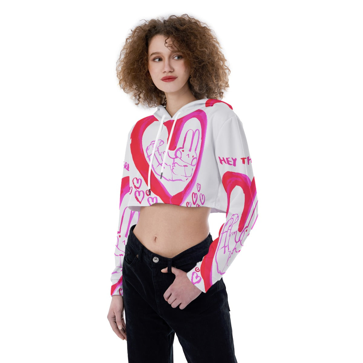 All-Over Print Women's Crop Top Hoodie