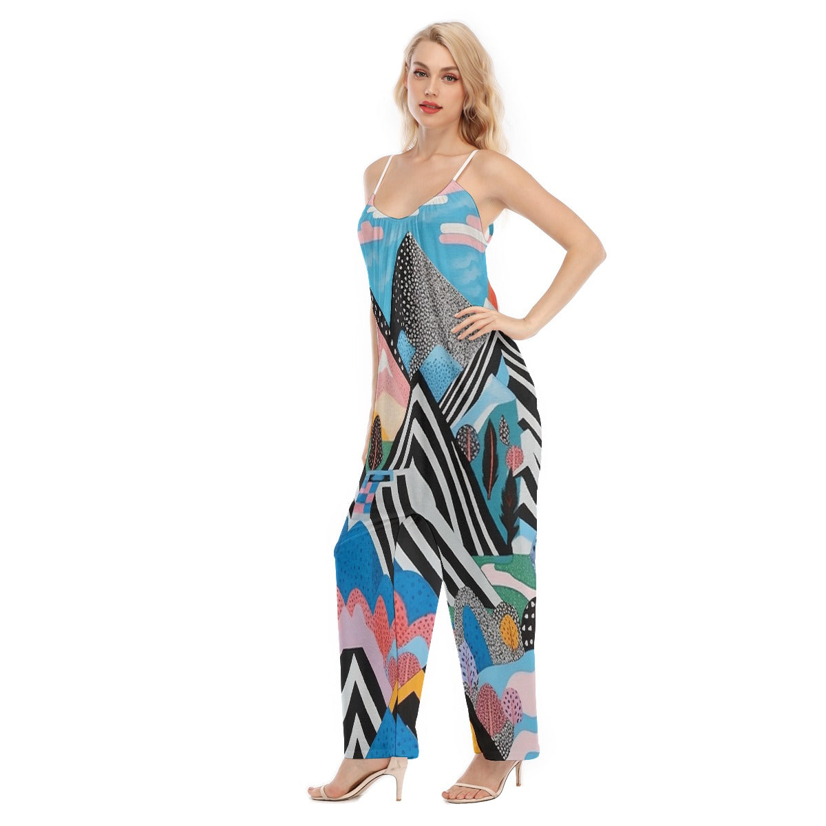All-Over Print Women's Loose Cami Jumpsuit