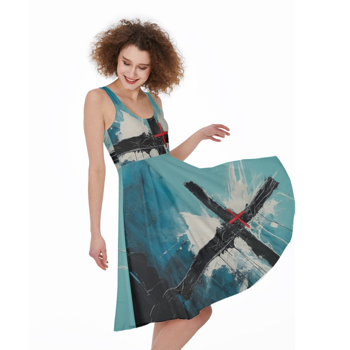 All-Over Print Women's Sleeveless Dress
