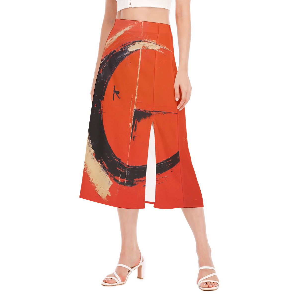 All-Over Print Women's High Slit Long Skirt