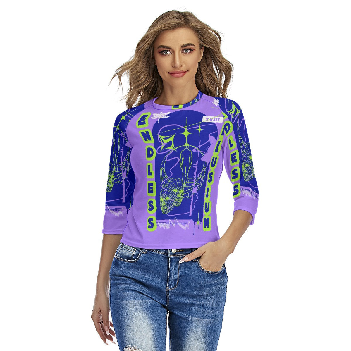 All-Over Print Women's Raglan Sleeves T-shirts