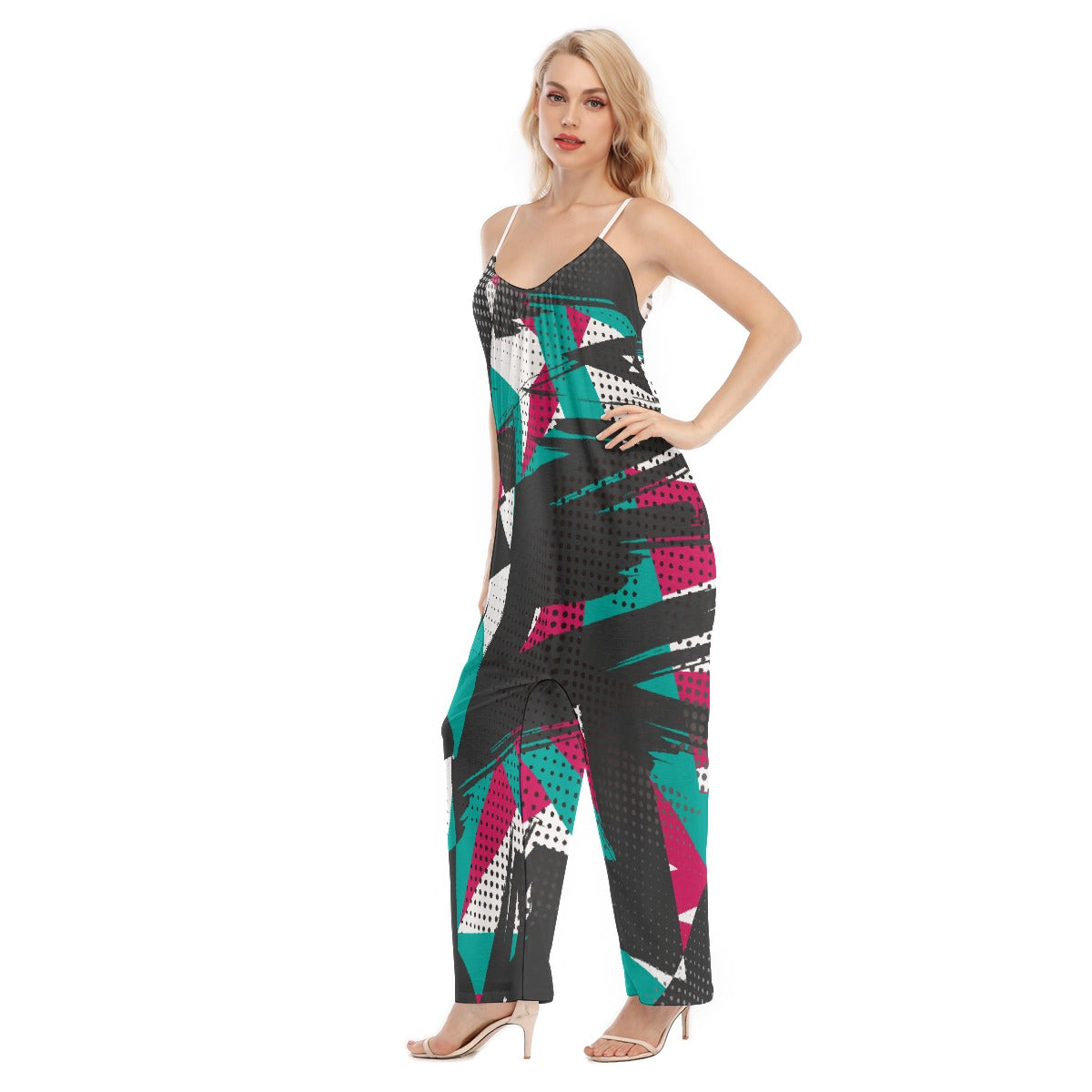 All-Over Print Women's Loose Cami Jumpsuit