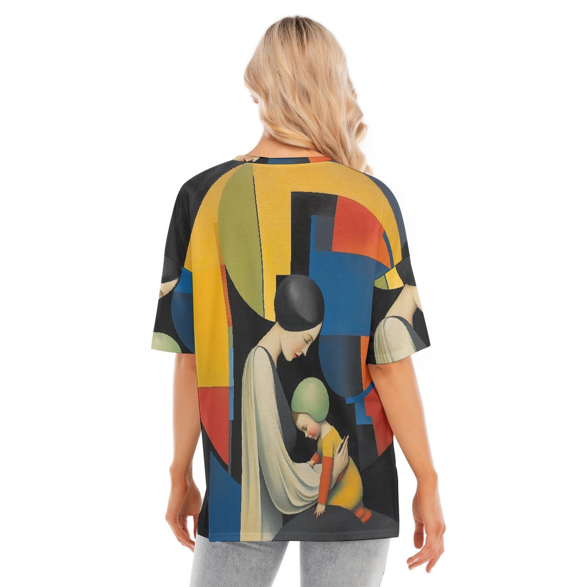 All-Over Print Women's Short Sleeves T-shirt With Hem Split