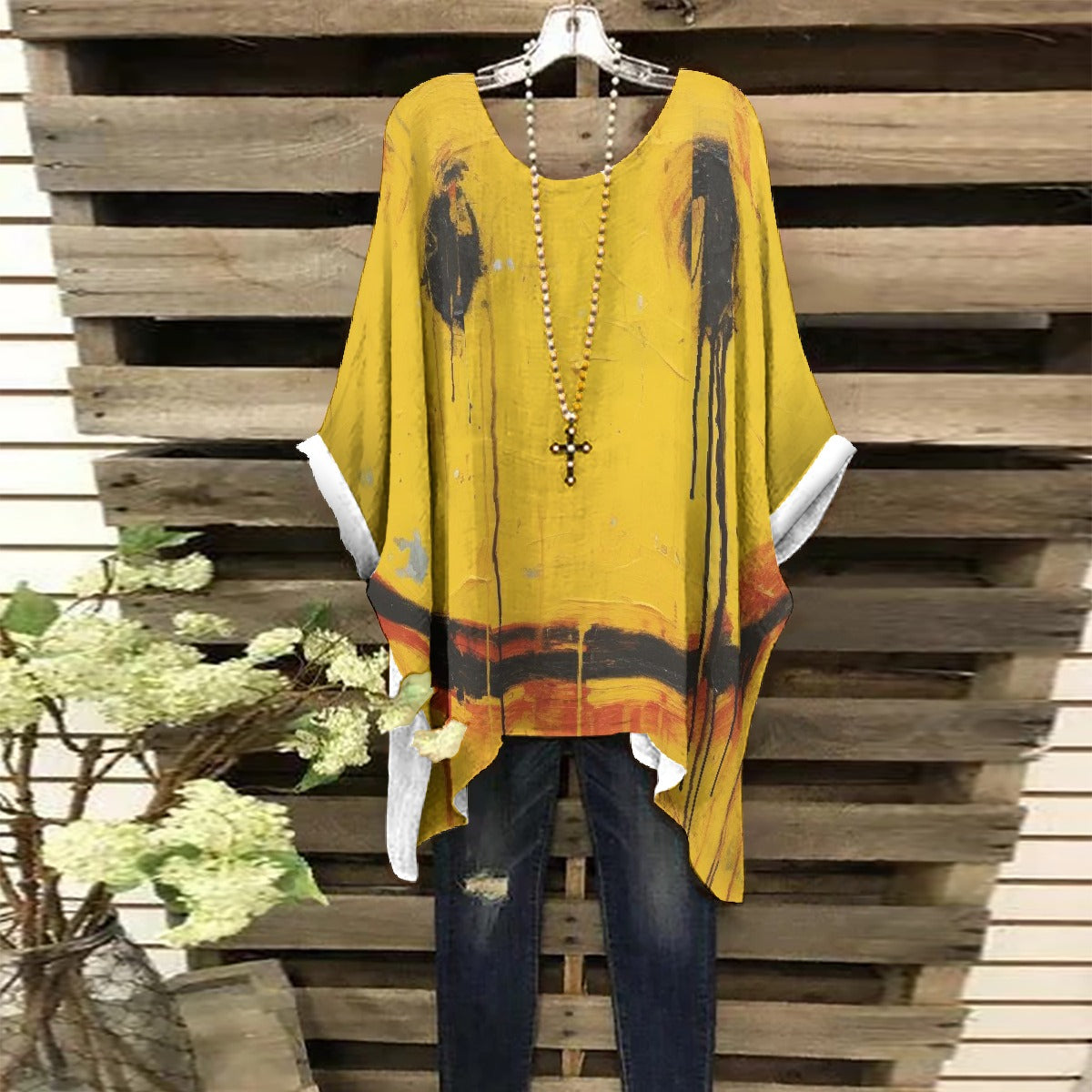 All-Over Print Women's Bat Sleeve Shirt