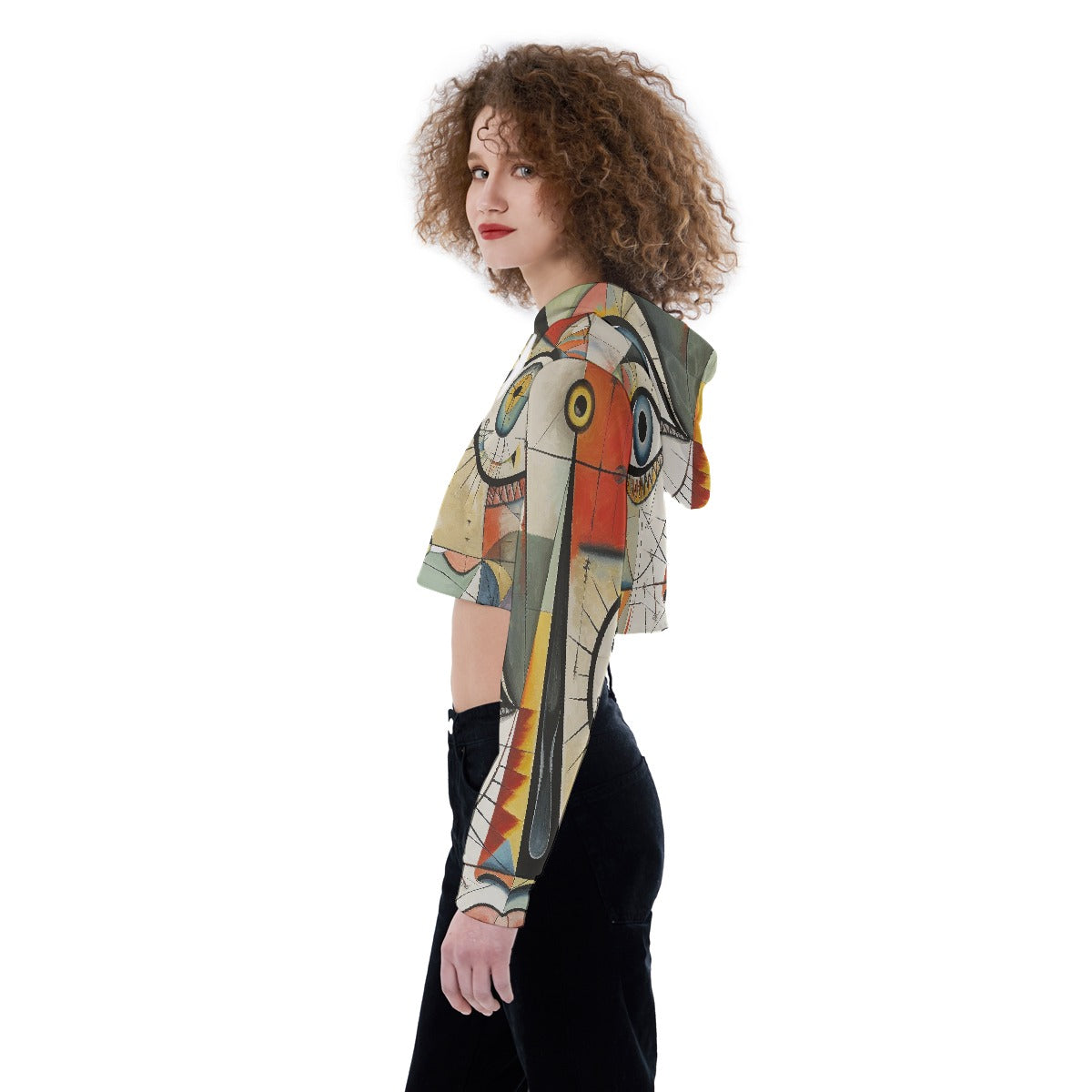 All-Over Print Women's Crop Top Hoodie