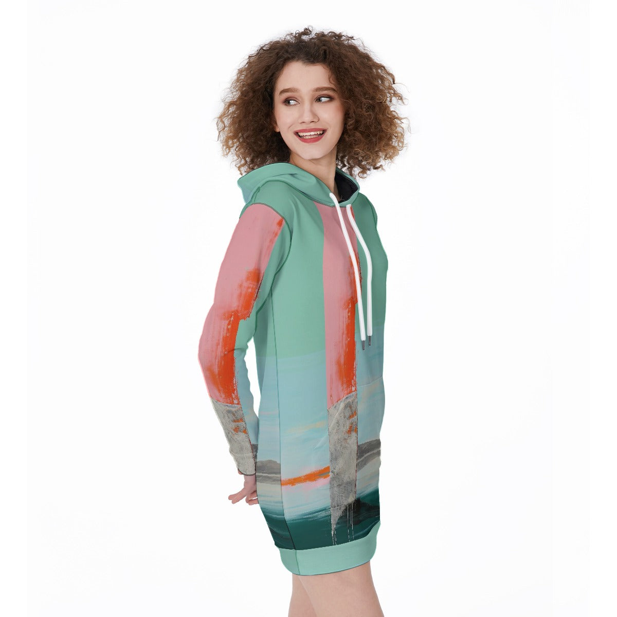 All-Over Print Women's Long Hoodie