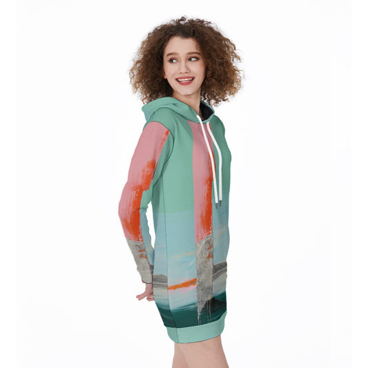 All-Over Print Women's Long Hoodie