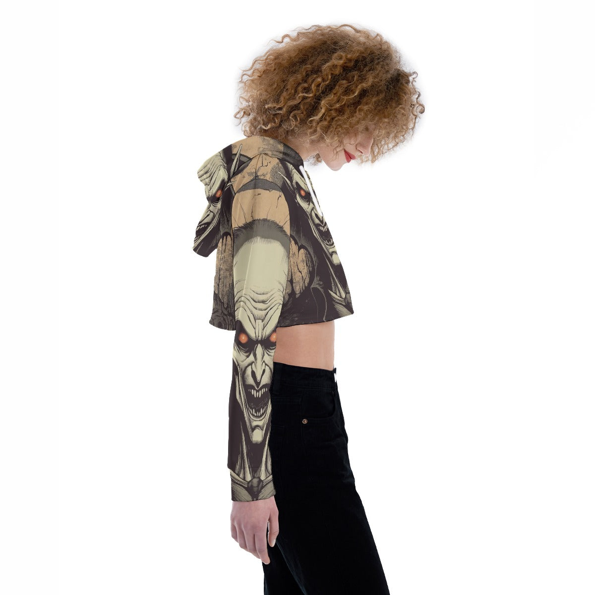 All-Over Print Women's Crop Top Hoodie