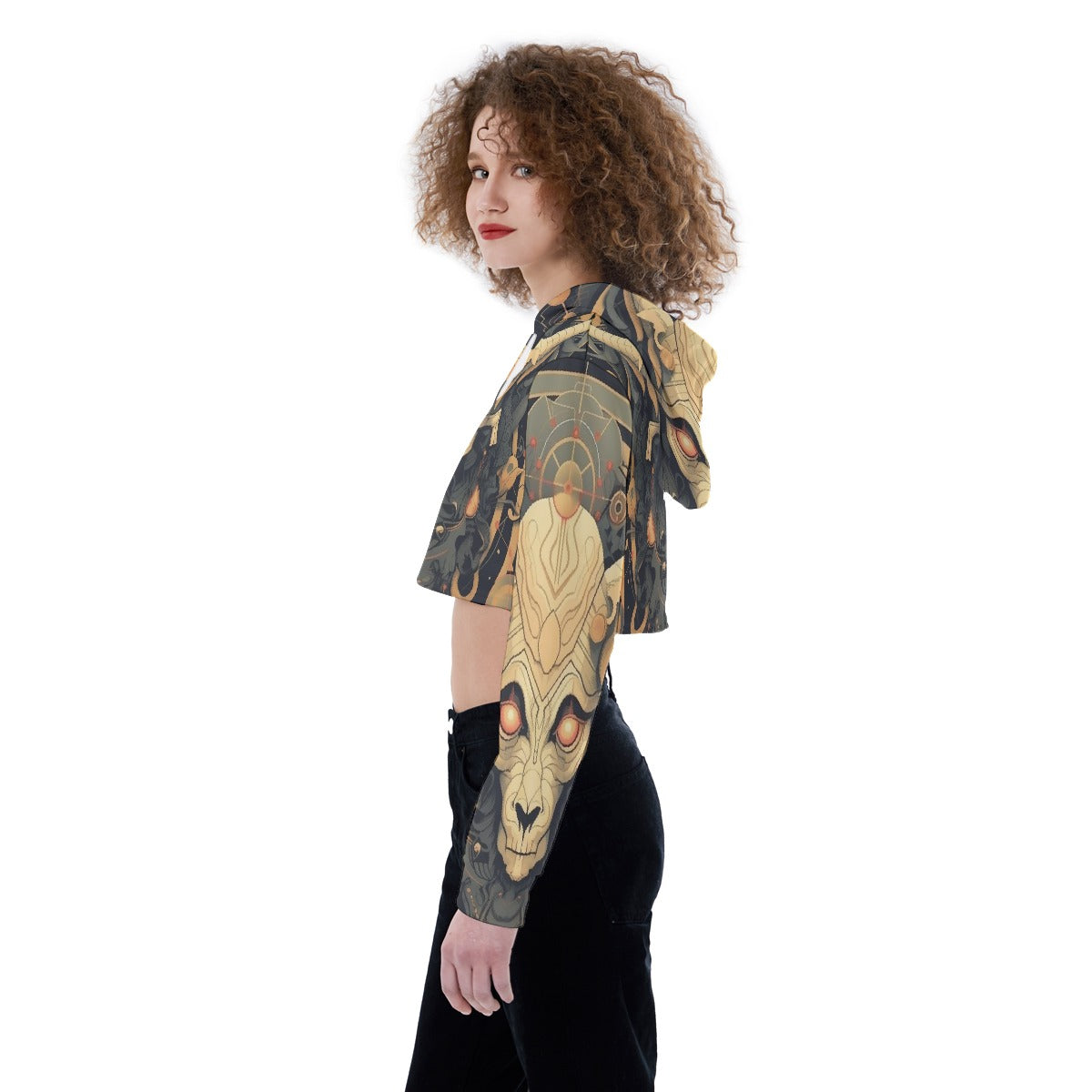All-Over Print Women's Crop Top Hoodie