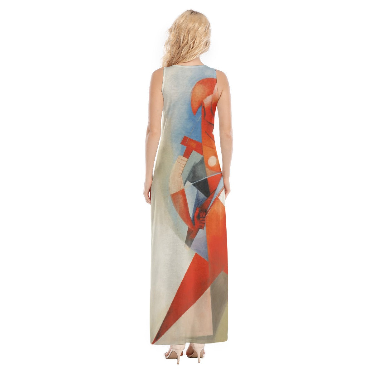 All-Over Print Women's Vest Dress | Length To Ankle