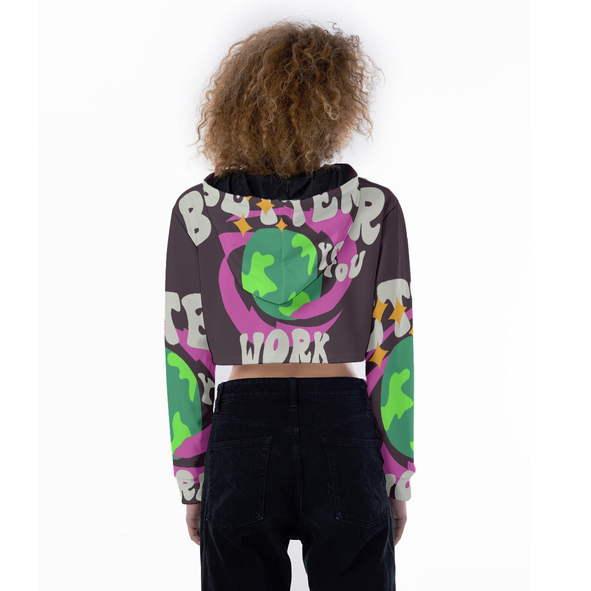 All-Over Print Women's Crop Top Hoodie