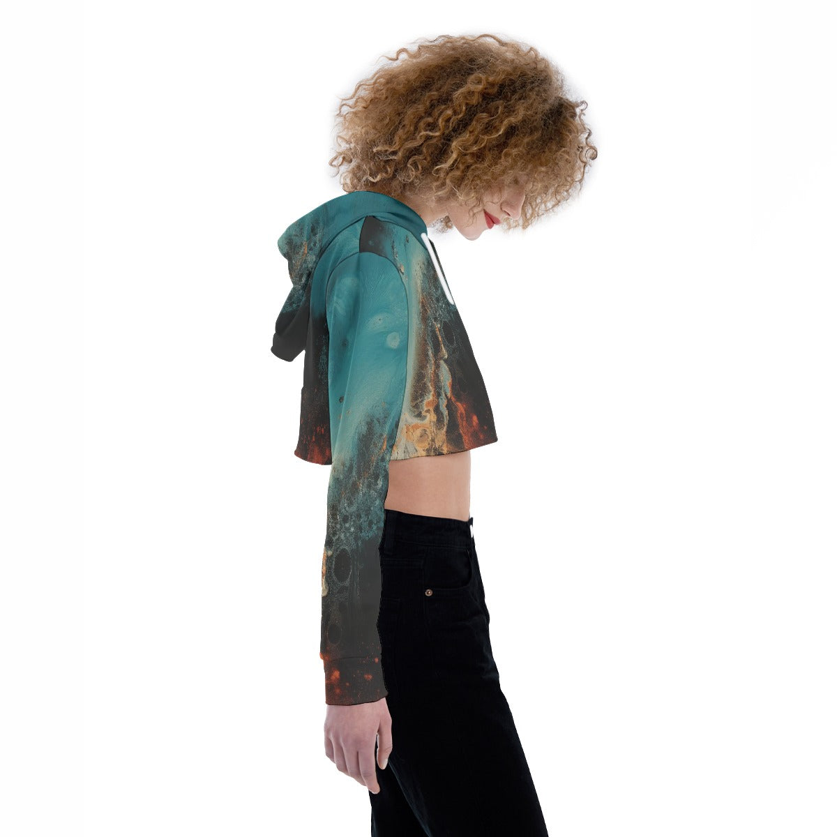 All-Over Print Women's Crop Top Hoodie