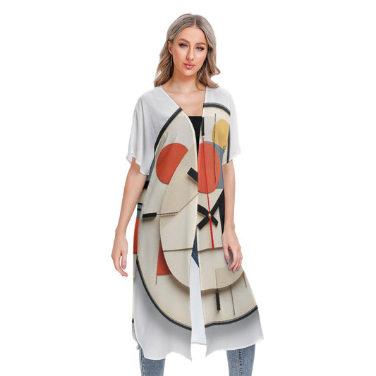 All-Over Print Women's Short Sleeve Cardigan