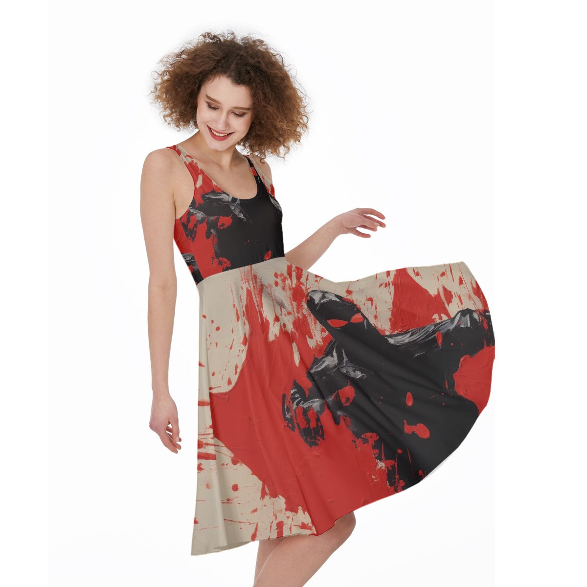 All-Over Print Women's Sleeveless Dress