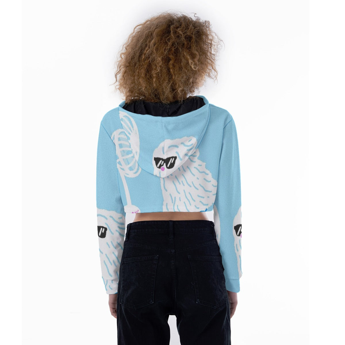 All-Over Print Women's Crop Top Hoodie