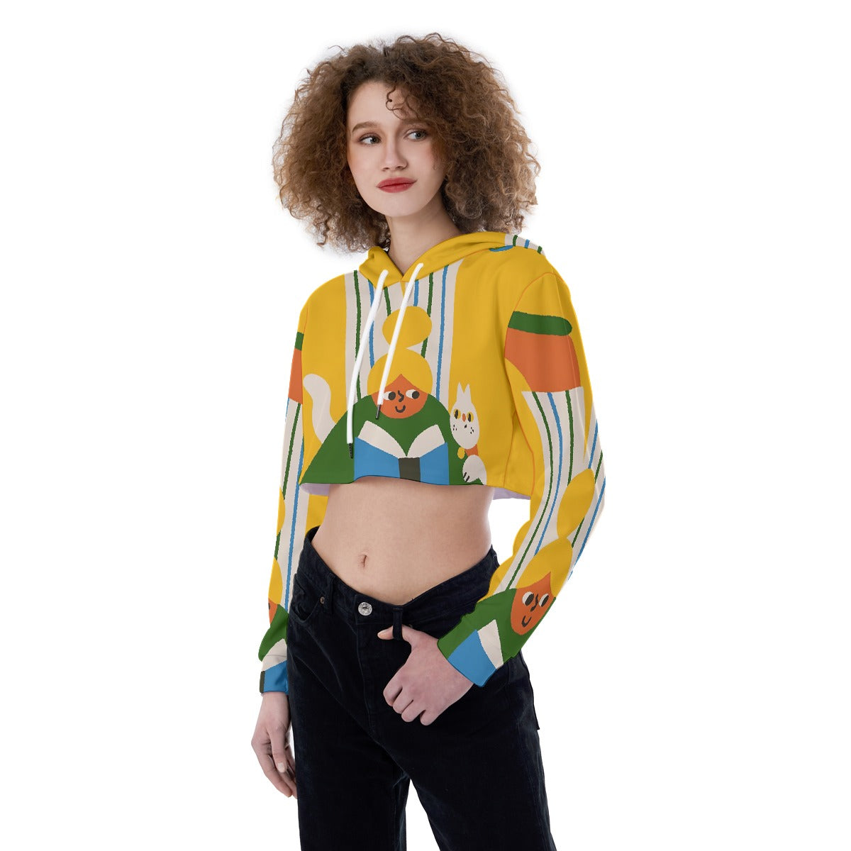 All-Over Print Women's Crop Top Hoodie
